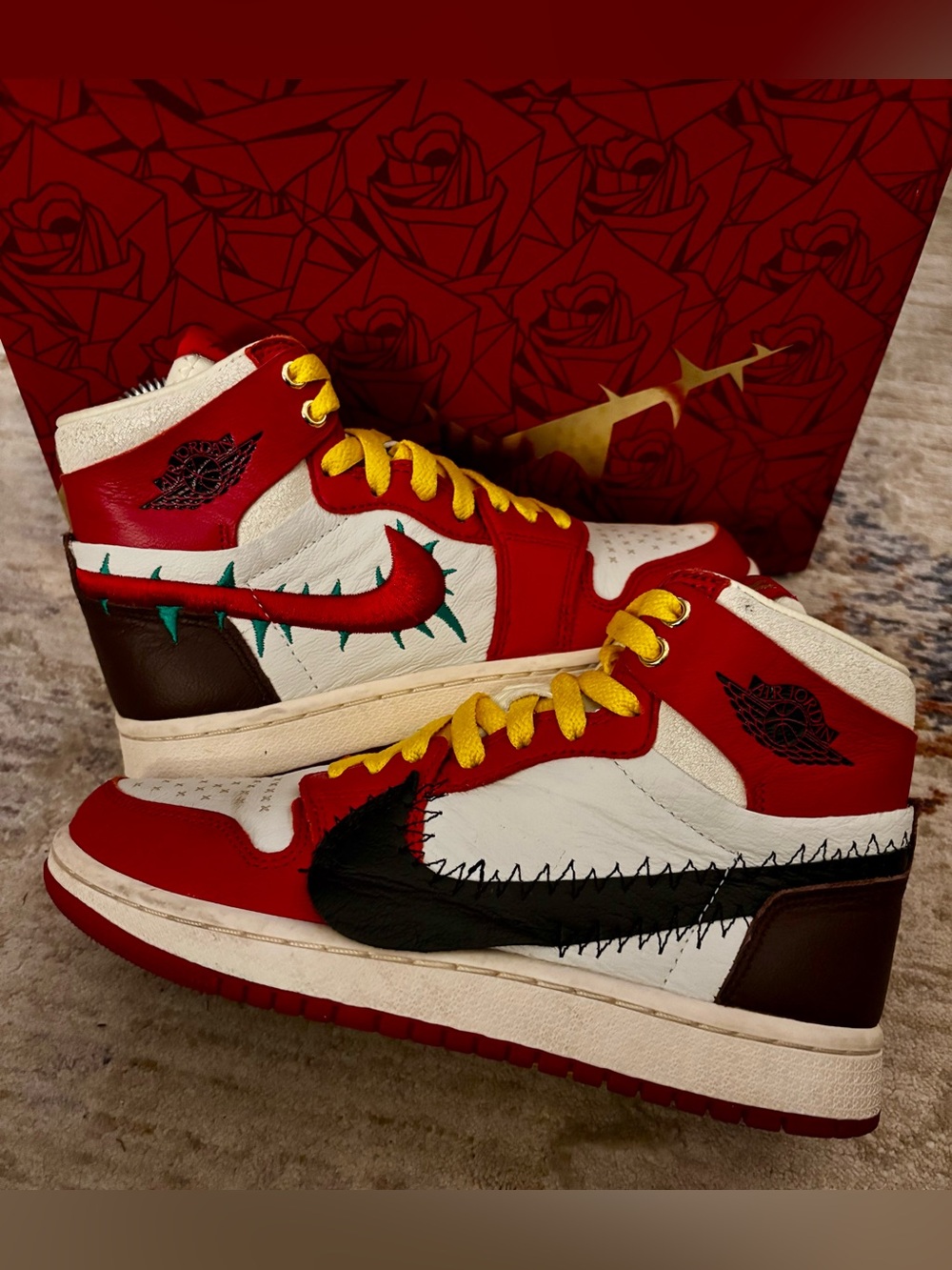 Teyana Taylor X Air Jordan 1 Zoom CMFT 2 “A Rose From Harlem” Sneakers w/ Box